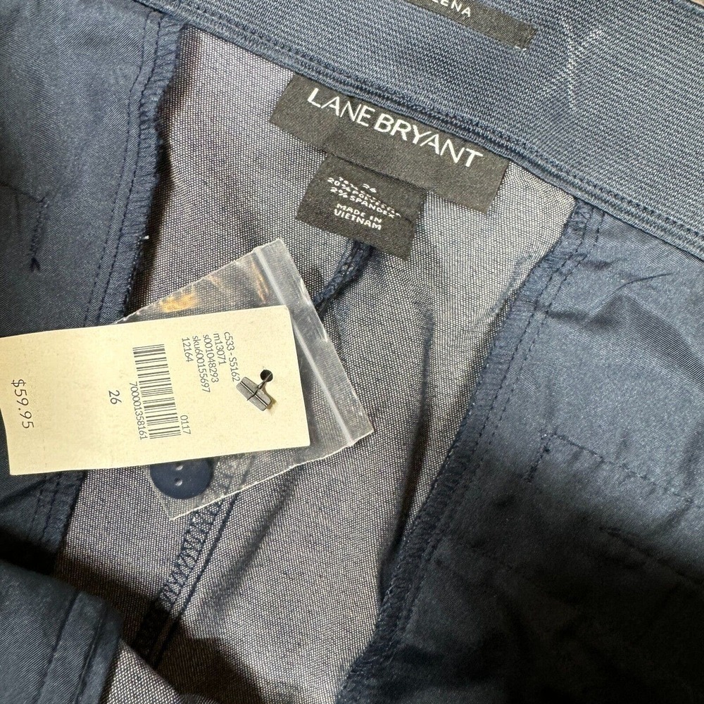 Lane Bryant The Lena Crop Moderately Curvy Fit Pant 26 Plus NEW Blue Stretch Fit - Picture 5 of 10
